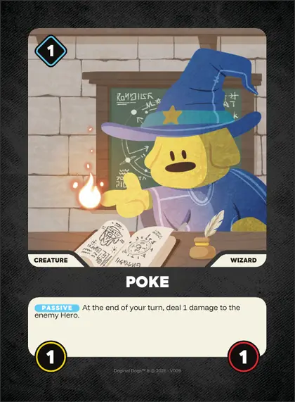 Poke — Wizard creature, Doginal Dogs Legends TCG