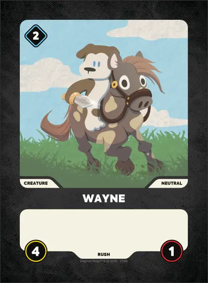 Wayne — Neutral creature, Doginal Dogs Legends TCG