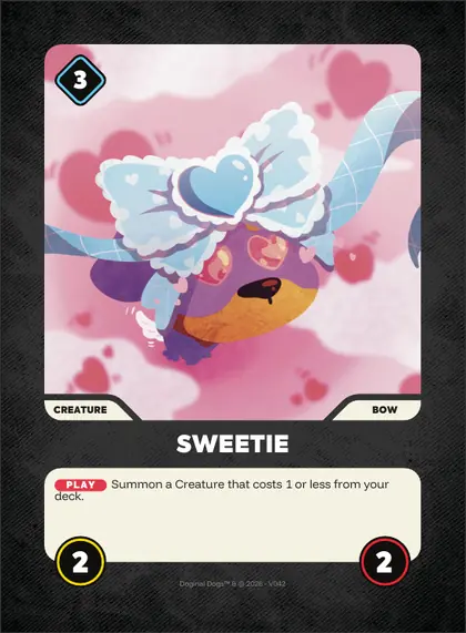 Sweetie — Bow creature, Doginal Dogs Legends TCG
