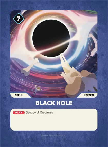 Black Hole — Neutral spell, Doginal Dogs Legends TCG